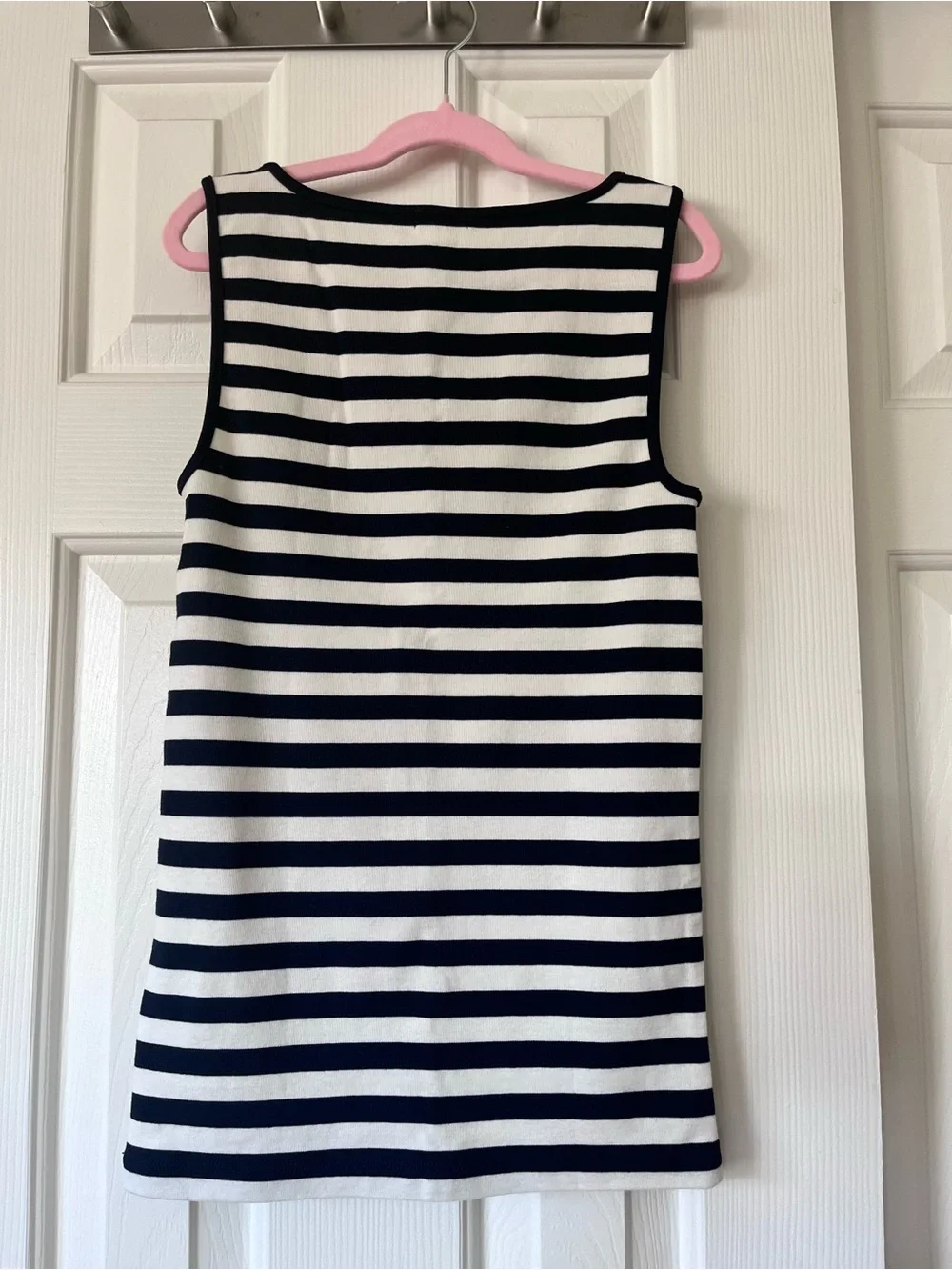 J. Crew Navy and White Boatneck Striped Tank Top, size XS
